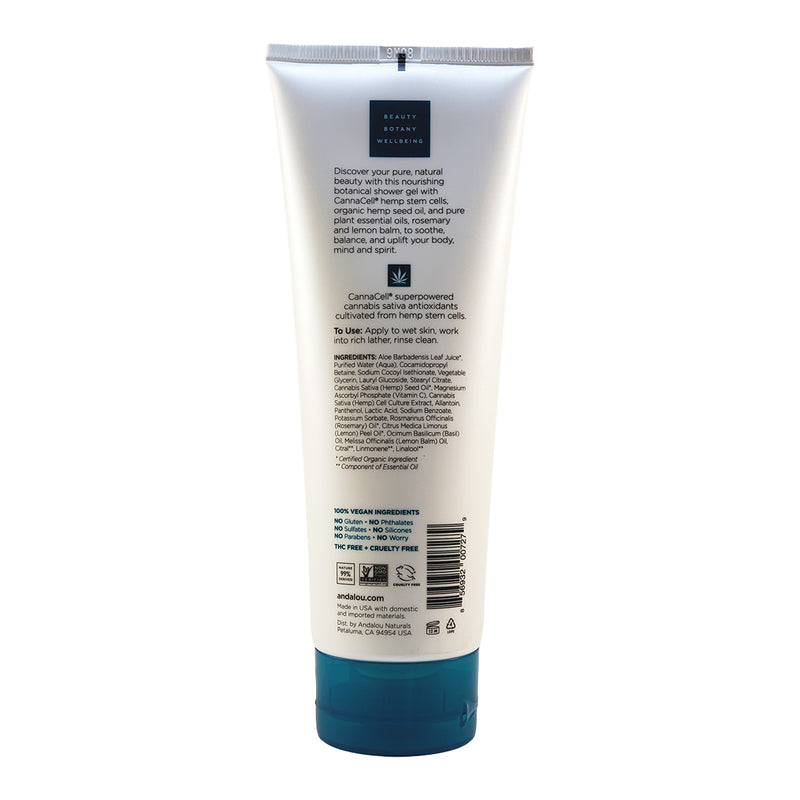 Andalou Naturals CannaCell Botanical Joyful Shower Gel Rosemary  Lemon Balm