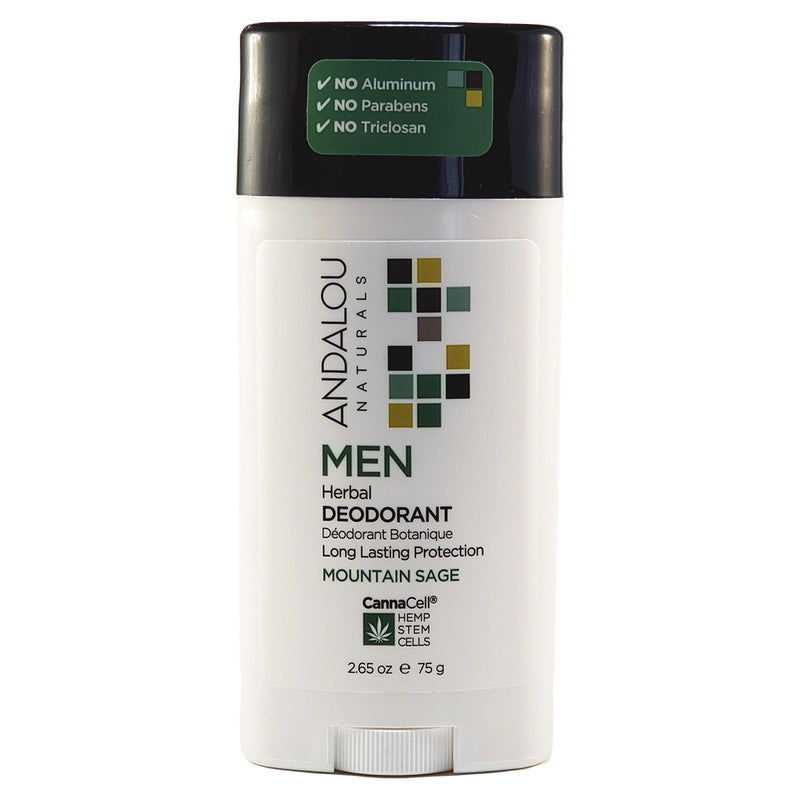 Andalou Naturals CannaCell Men Herbal Deodorant Mountain Sage