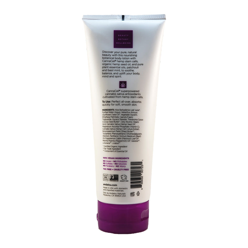 Andalou Naturals CannaCell Ritual Body Lotion  Patchouli Basil Mint