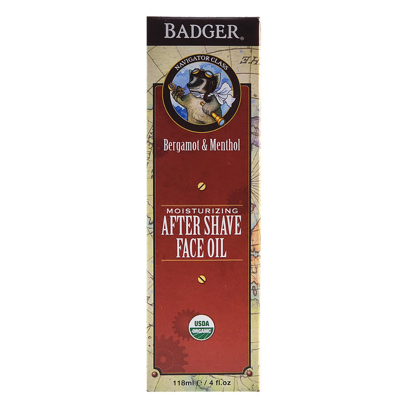 Badger Navigator  Class Man Care After Shave Moisturizing Oil Cooling Bergamot & Menthol