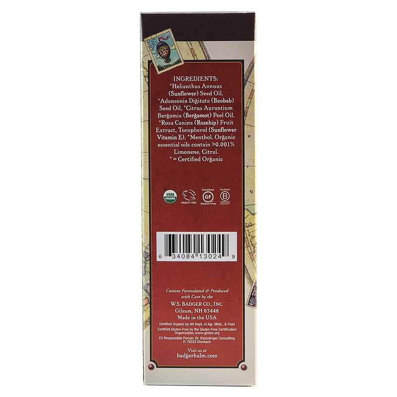 Badger Navigator  Class Man Care After Shave Moisturizing Oil Cooling Bergamot & Menthol