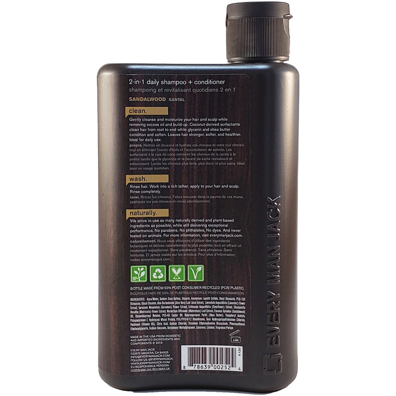 Every Man Jack 2-in-1 Daily Shampoo + Conditioner Sandalwood