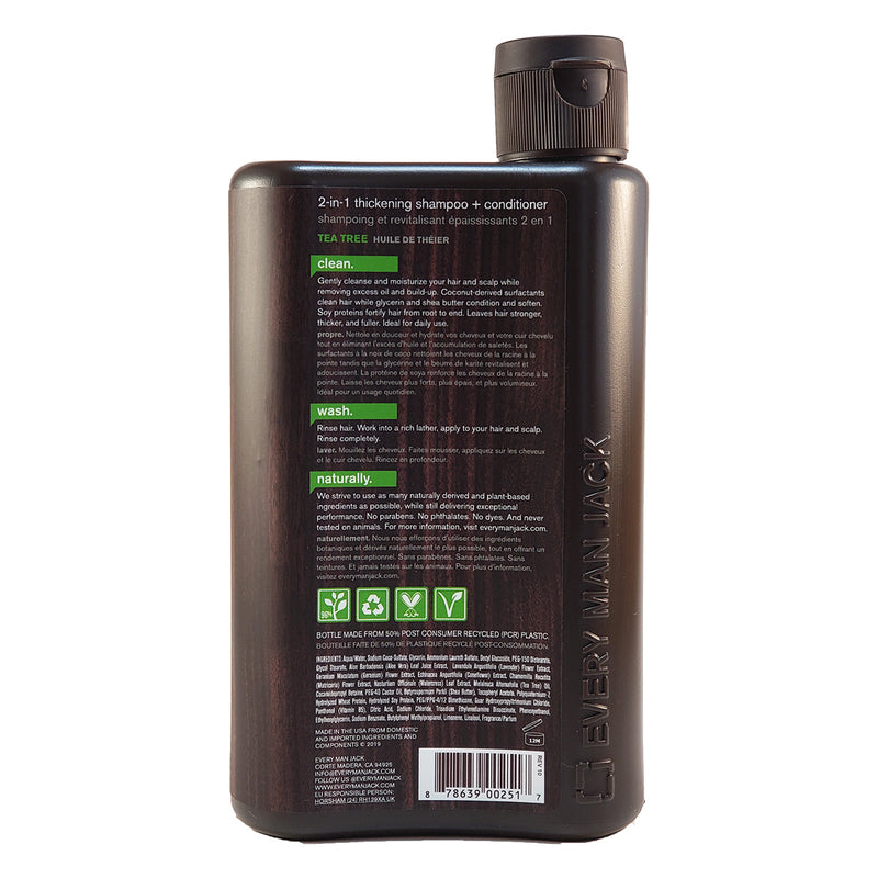 Every Man Jack 2-in-1 Thickening Shampoo + Conditioner Tea Tree