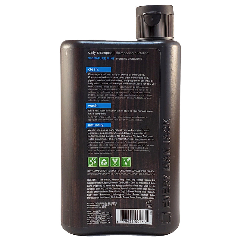 Every Man Jack Daily Shampoo All Hair Types Signature Mint