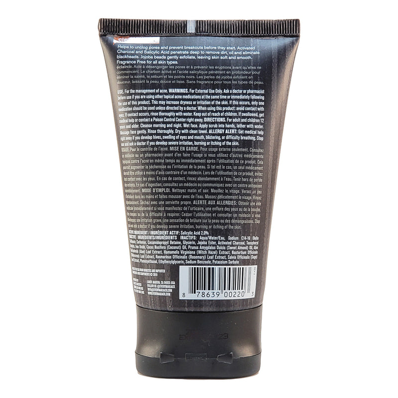 Every Man Jack Face Scrub Activated Charcoal Skin Clearing 2% Salicylic Acid