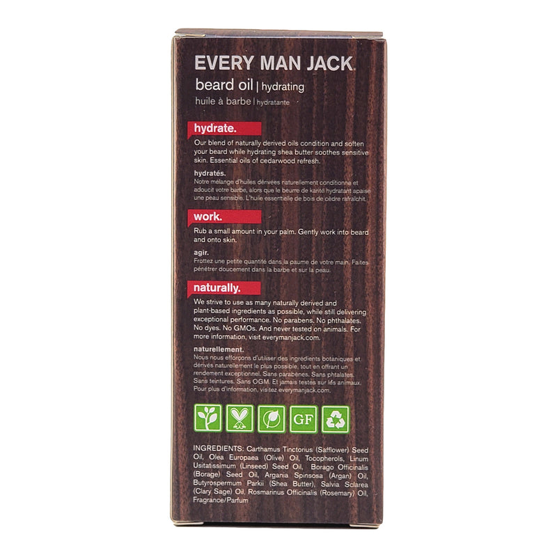 Every Man Jack Hydrating Beard Oil Cedarwood
