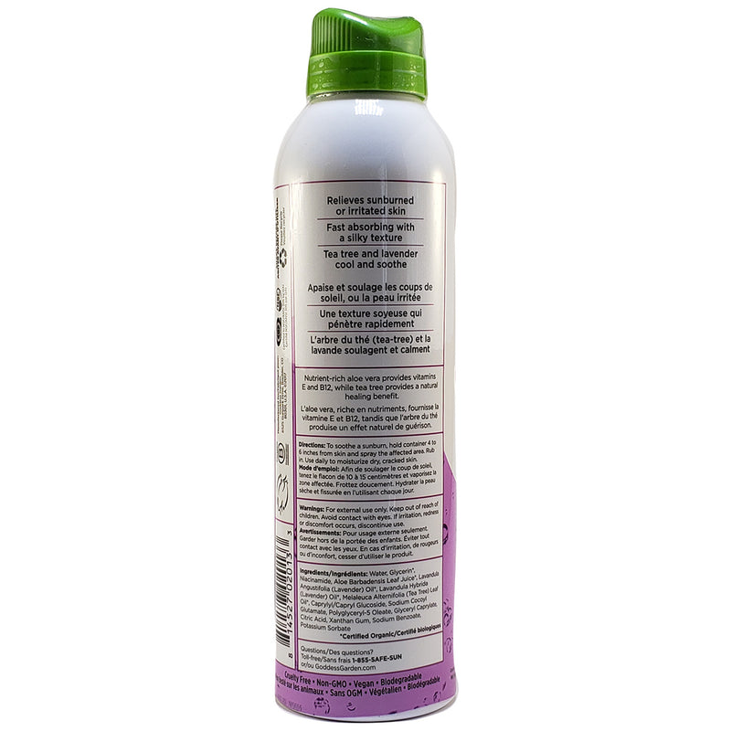 Goddess Garden After Sun Gel Spray Aloe Vera and Tea Tree