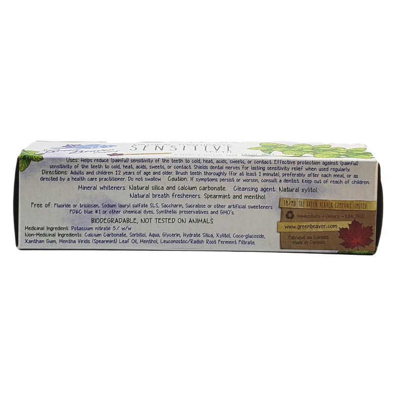 Green Beaver Natural Toothpaste Sensitive Teeth Fresh Mint